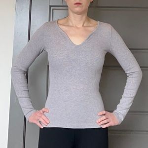 Everlane Pima Micro Rib U Neck Tee